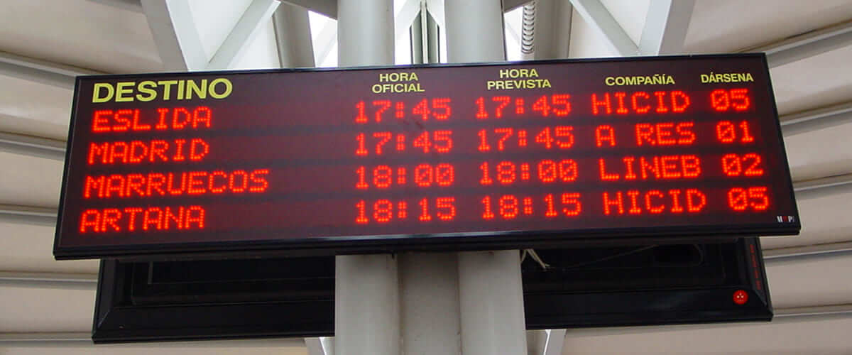 Panel Multilíneas Estación de Barcelona